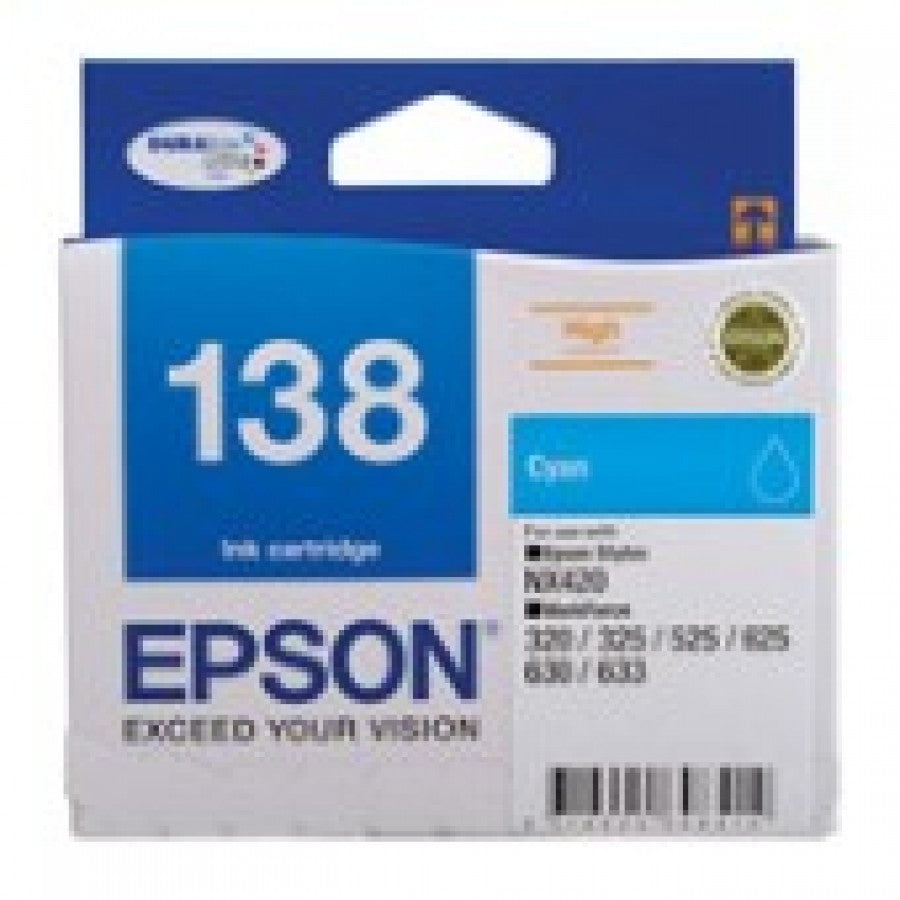 Epson T1382 (138) H/Y Cyan Ink Cartridge - 420 pages - Out Of Ink