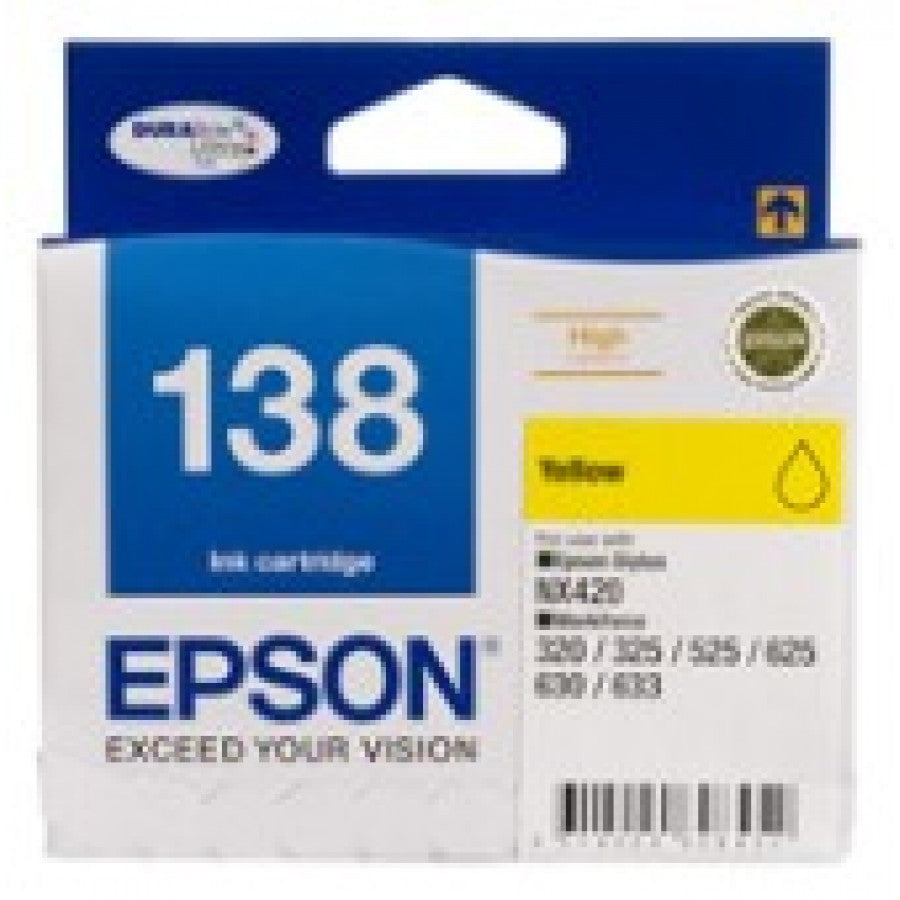 Epson T1384 (138) H/Y Yellow Ink Cartridge - 420 pages - Out Of Ink