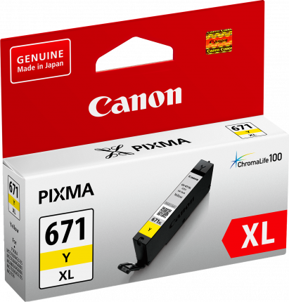 Canon CLI671XL Yellow Ink Cart - Out Of Ink