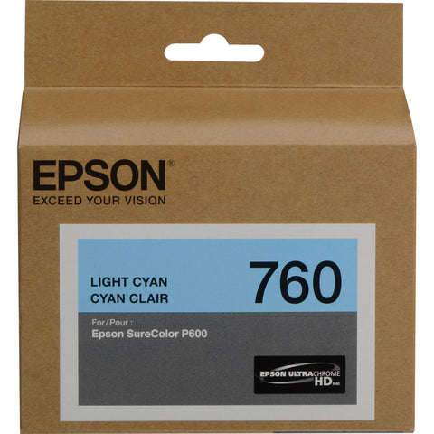 Epson T760 Lgt Cyan Ink Cart - Out Of Ink