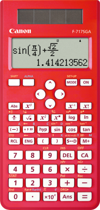 Canon F717SGA Calculator  - Red - Out Of Ink