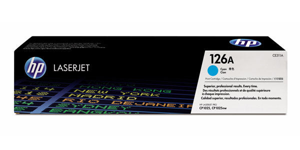 HP CE311A Cyan Toner Cartridge - 1,000 pages - Out Of Ink