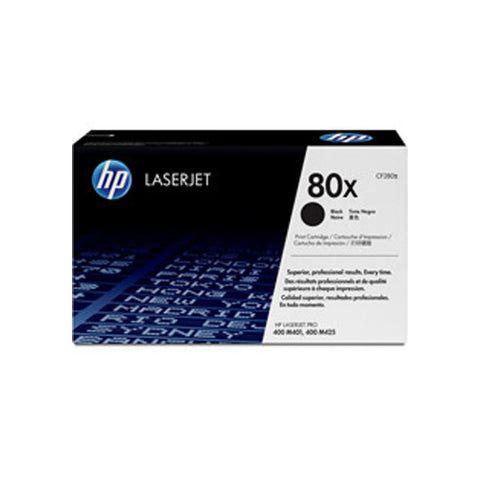 HP No. 80X Black Toner Cartridge - 6,900 pages - Out Of Ink