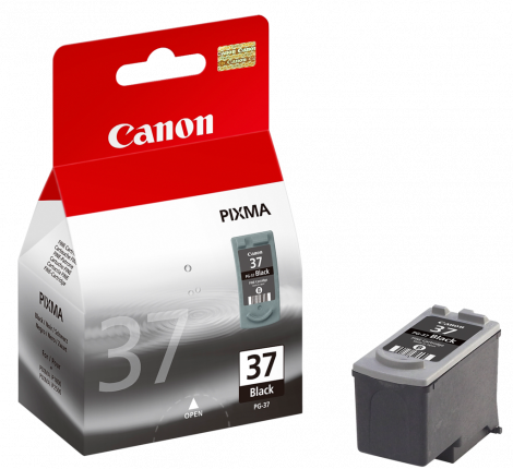 Canon PG-37 FINE Black Ink Cartridge - 219 pages - Out Of Ink