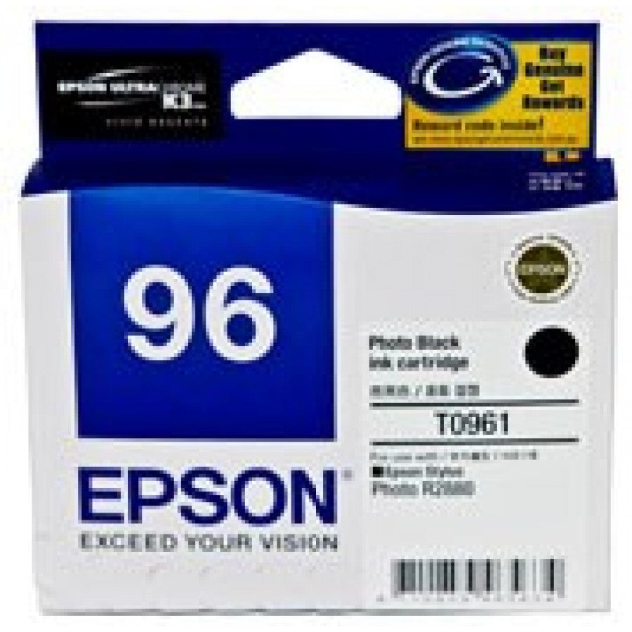 Epson T0961 Photo Black Ink Cartridge - 495 pages - Out Of Ink