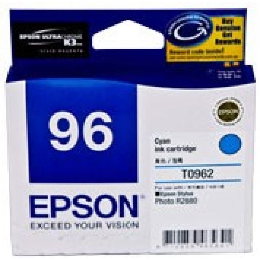 Epson T0962 Cyan Ink Cartridge - 940 pages - Out Of Ink