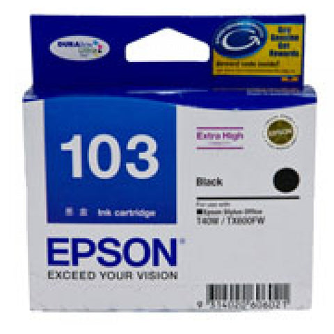 Epson T1031 (103N) H/Y Black Ink Cartridge - 995 pages - Out Of Ink
